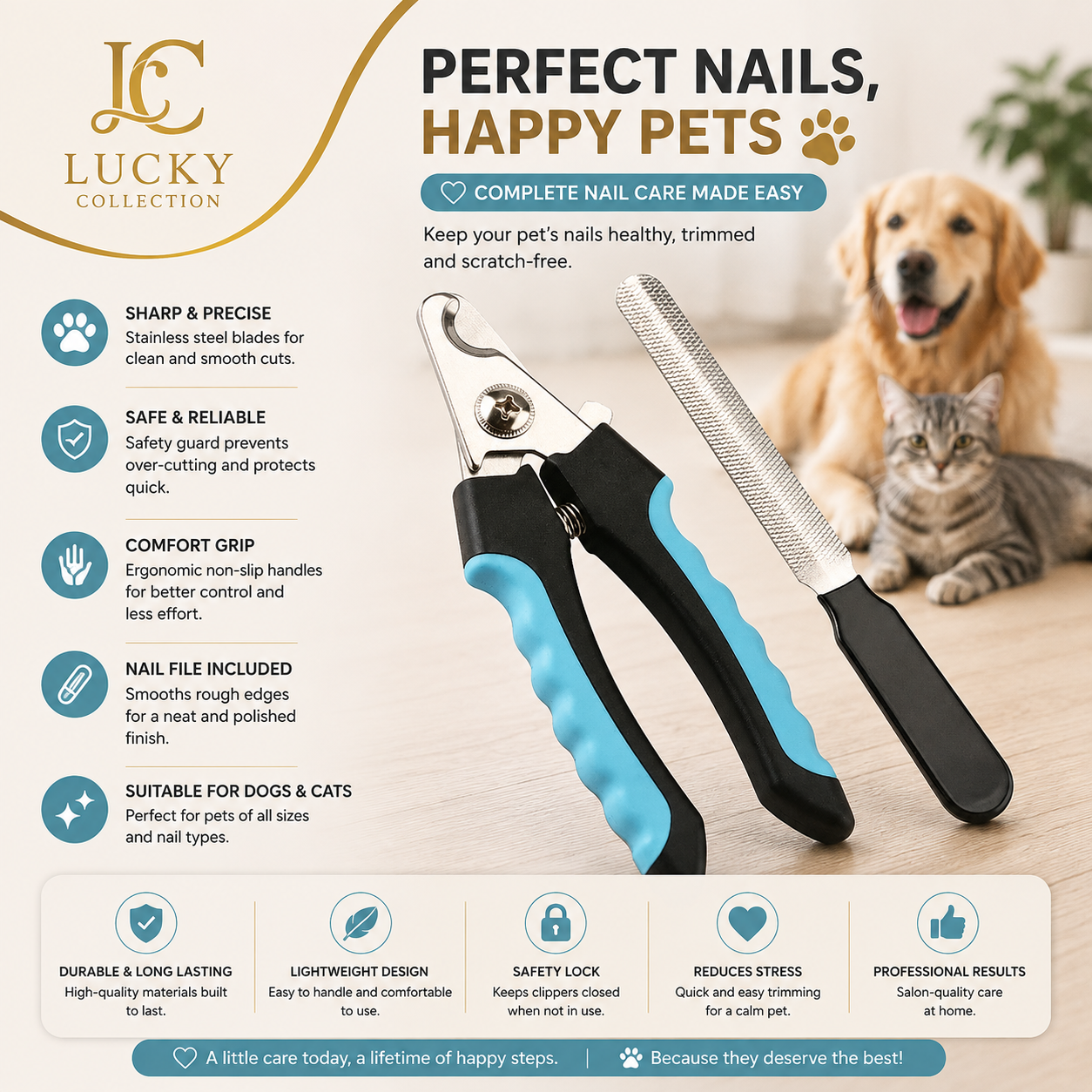 Dog Pet Nail Clipper With Filer