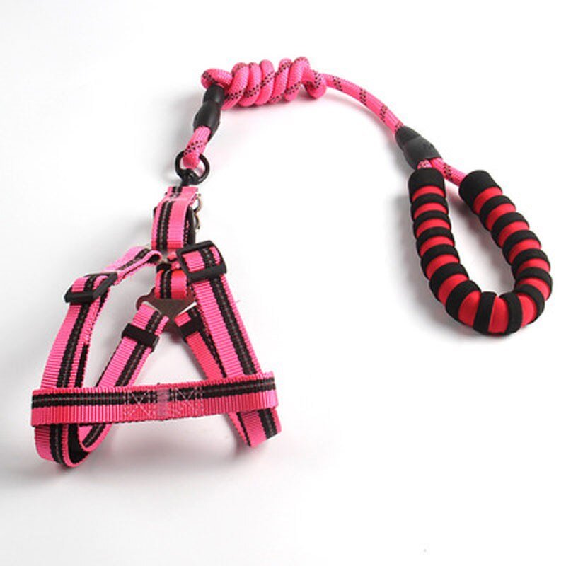 Dog Leash 1.2m Large Dog Reflective Rope Walking Big Dog Vest Harness for Dogger Leashes Strong Large Dogs Pit Bull Bulldog - Lucky Collection
