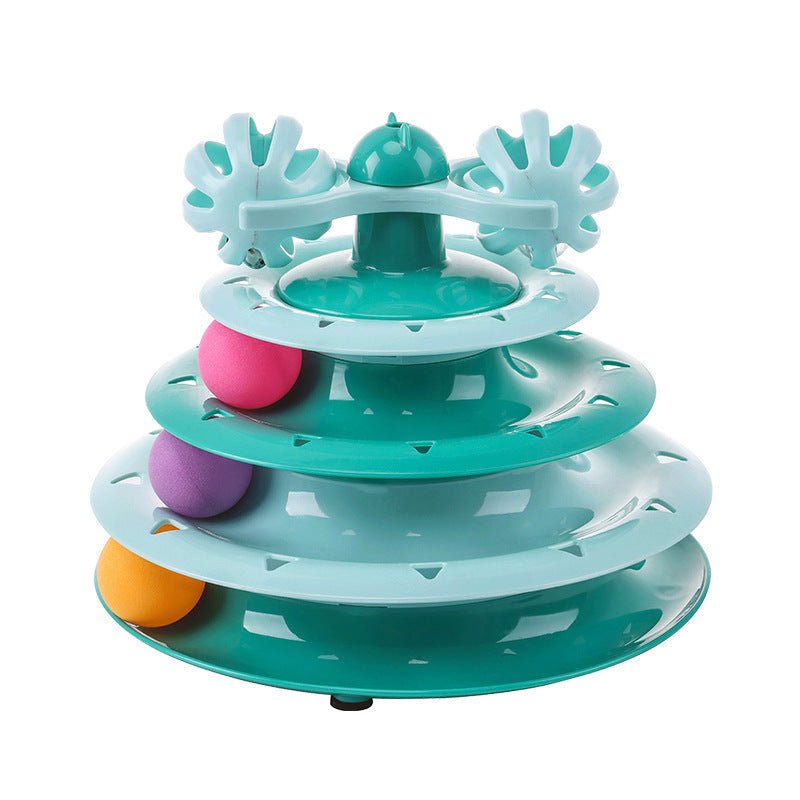 Four-layer track cat turntable cat toy cat turntable ball self-entertainment cat pet toy - Lucky Collection