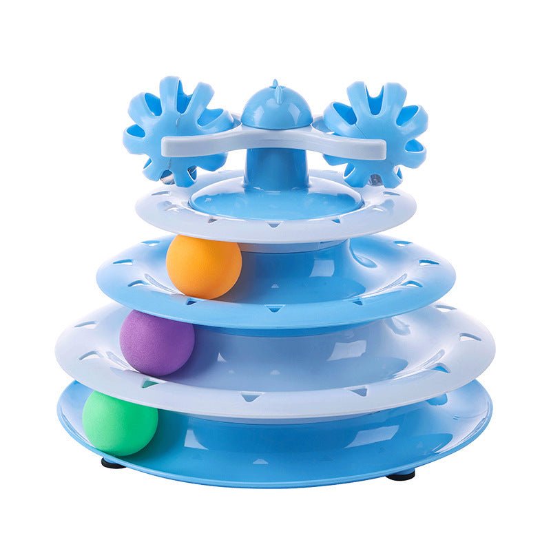 Four-layer track cat turntable cat toy cat turntable ball self-entertainment cat pet toy - Lucky Collection