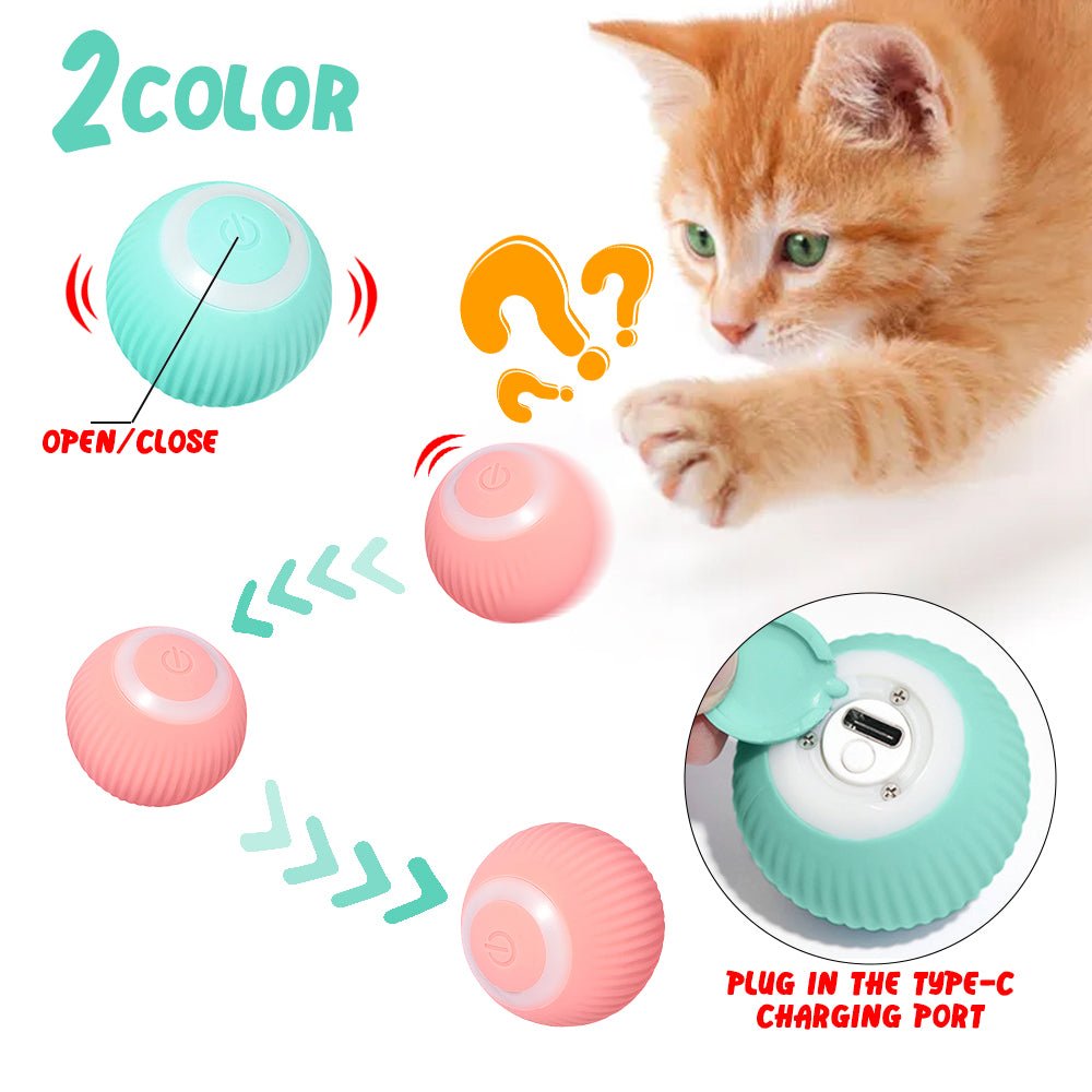 Gravitational Intelligent Rolling Ball Cat Ball Electric Cat Ball Cat Mint Sound Grinding Teeth Anti Bite Ball - Lucky Collection