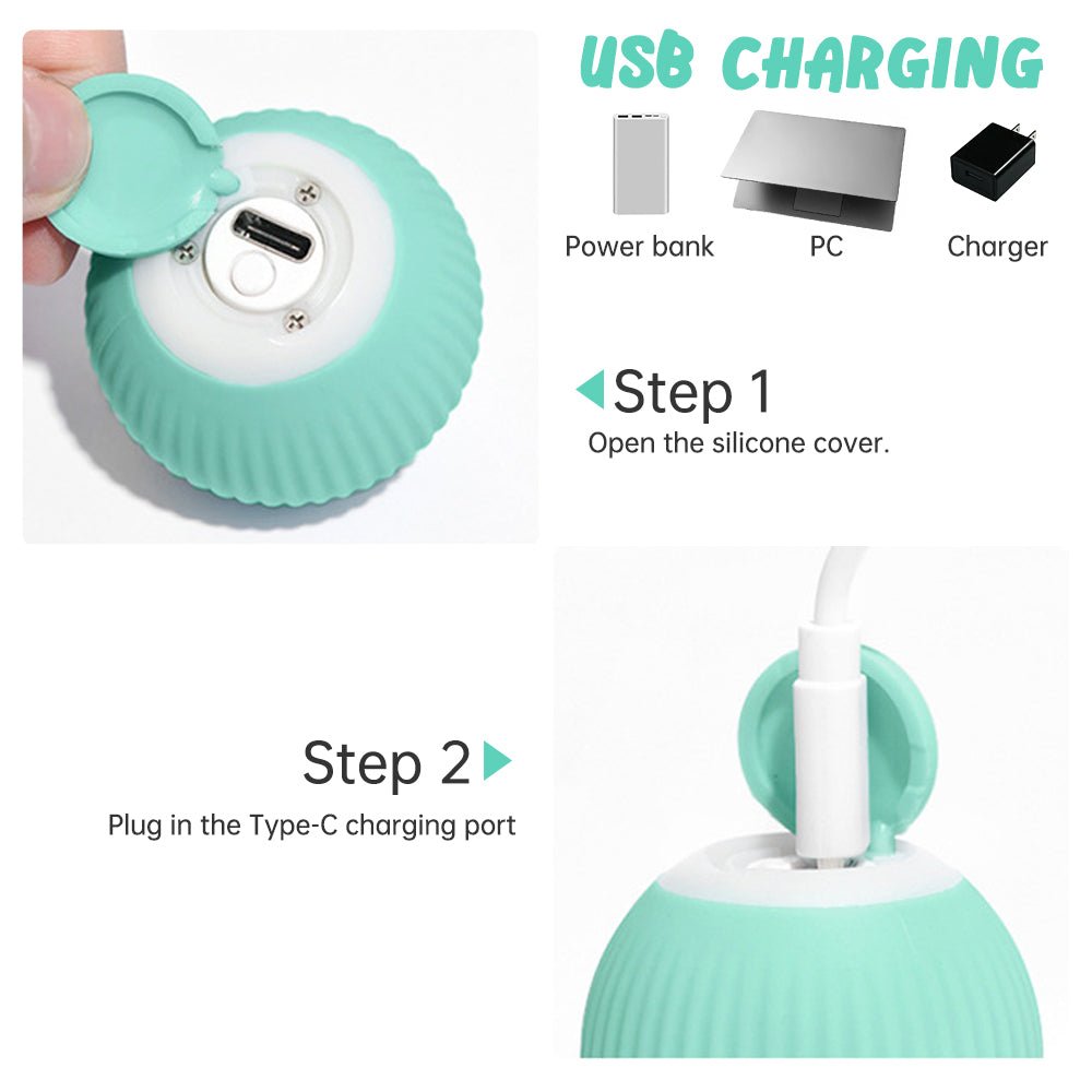 Gravitational Intelligent Rolling Ball Cat Ball Electric Cat Ball Cat Mint Sound Grinding Teeth Anti Bite Ball - Lucky Collection