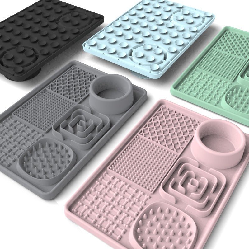 New pet licking pad Pet tableware Dog slow food pad Meal pad Sucker cup slow food pad Dog licking pad - Lucky Collection