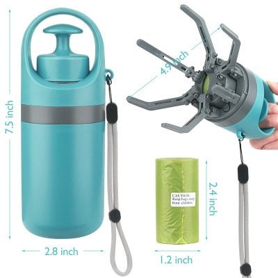 Portable Lightweight Dog Pooper Scooper With Built-in Poop Bag Dispenser Eight-claw Shovel For Pet Toilet Picker Pet Products - Lucky Collection