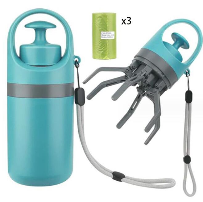 Portable Lightweight Dog Pooper Scooper With Built-in Poop Bag Dispenser Eight-claw Shovel For Pet Toilet Picker Pet Products - Lucky Collection