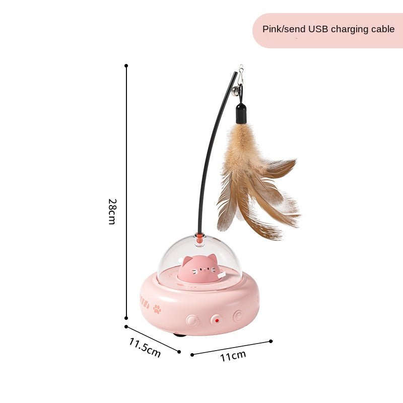 Smart Cat Toy Feather Teaser Stick Pet Toy - Lucky Collection
