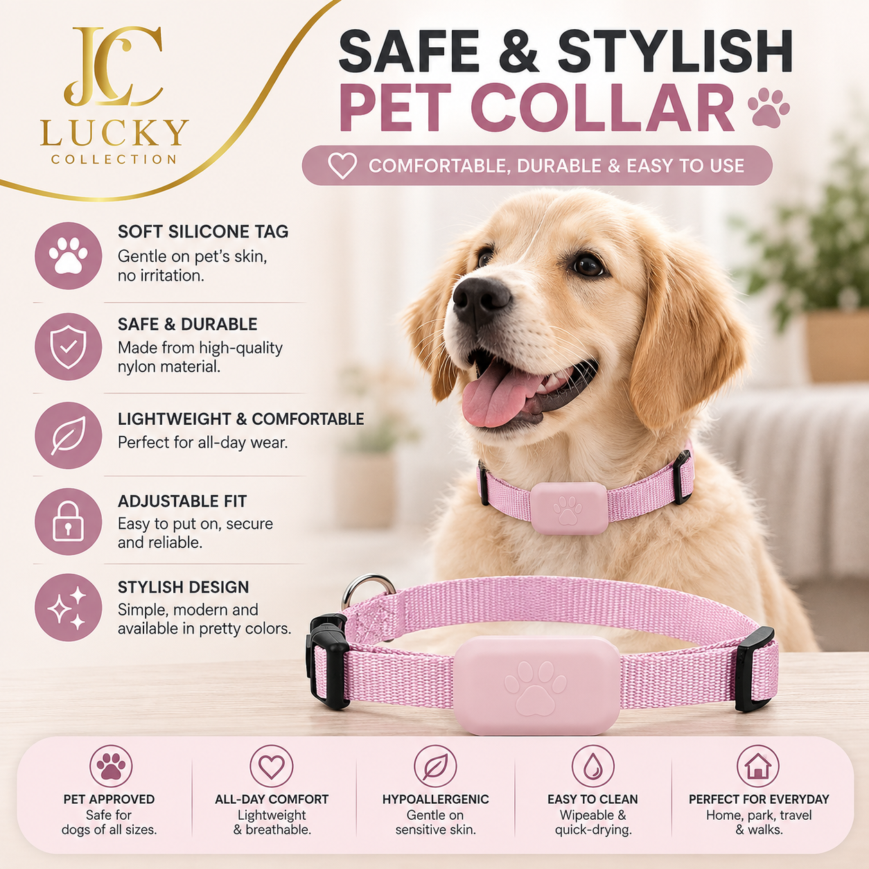 Smart Pet Collar GPS Tracker