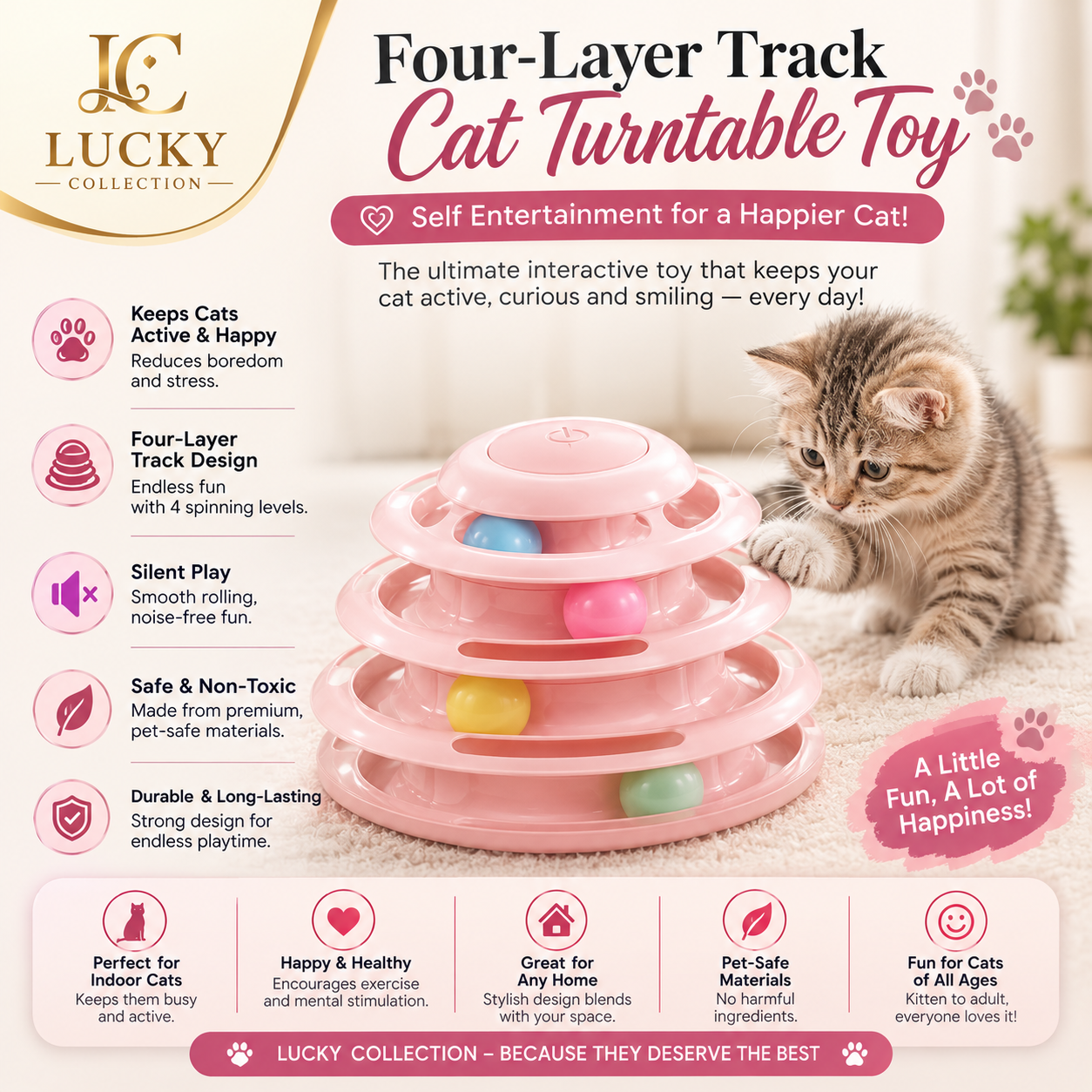 Four-layer track cat turntable cat toy