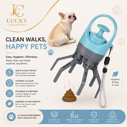 Portable Lightweight Dog Pooper Scooper With Built-in Poop Bag
