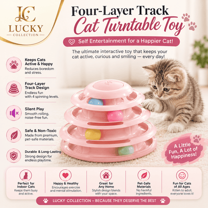 Four-layer track cat turntable cat toy - Lucky Collection