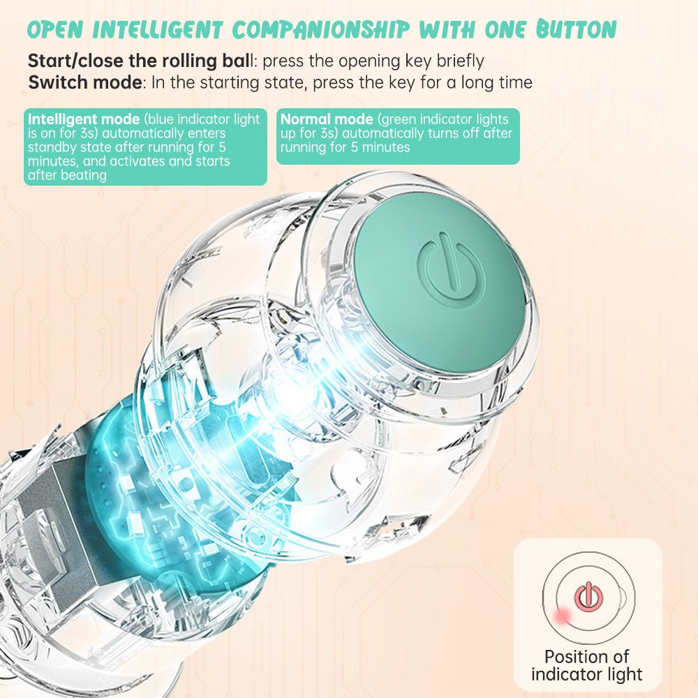Gravitational Intelligent Rolling Ball Cat Ball Electric Cat Ball Cat Mint Sound Grinding Teeth Anti Bite Ball - Lucky Collection