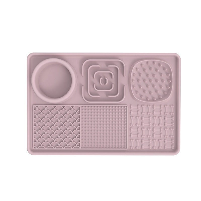 New pet licking pad Pet tableware Dog slow food pad Meal pad Sucker cup slow food pad Dog licking pad - Lucky Collection