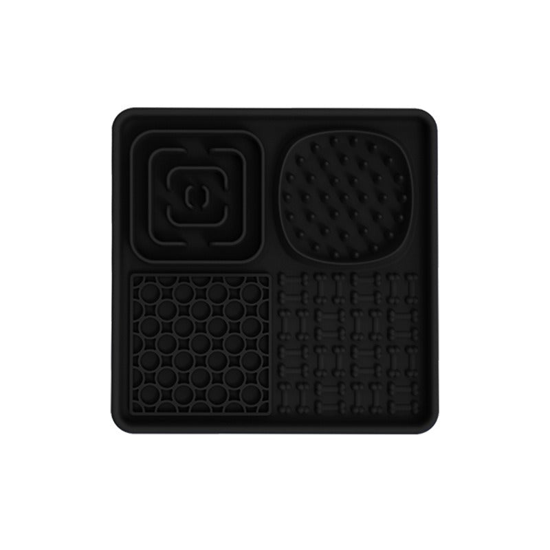 New pet licking pad Pet tableware Dog slow food pad Meal pad Sucker cup slow food pad Dog licking pad - Lucky Collection