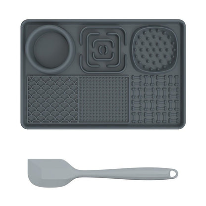 New pet licking pad Pet tableware Dog slow food pad Meal pad Sucker cup slow food pad Dog licking pad - Lucky Collection