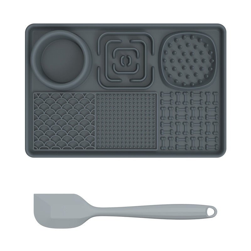 New pet licking pad Pet tableware Dog slow food pad Meal pad Sucker cup slow food pad Dog licking pad - Lucky Collection