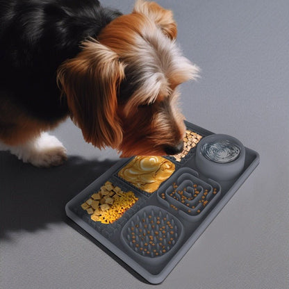 New pet licking pad Pet tableware Dog slow food pad Meal pad Sucker cup slow food pad Dog licking pad - Lucky Collection