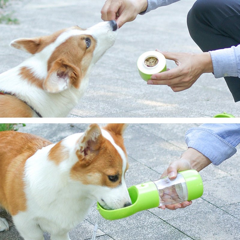 Pet Dog Water Bottle Portable Drinking water Feeder Bowl dog cat food feeding for Puppy dog cat Outdoor Walking Travel Supplies - Lucky Collection