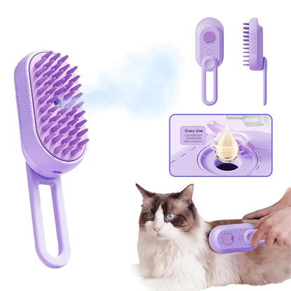 Pet spray comb one button spray brush cleaning hair comb cat and dog steam anti fly hair - Lucky Collection