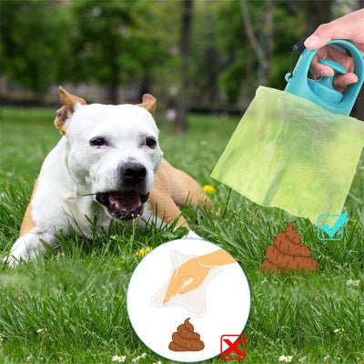 Portable Lightweight Dog Pooper Scooper With Built-in Poop Bag Dispenser Eight-claw Shovel For Pet Toilet Picker Pet Products - Lucky Collection