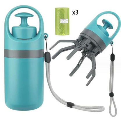Portable Lightweight Dog Pooper Scooper With Built-in Poop Bag Dispenser Eight-claw Shovel For Pet Toilet Picker Pet Products - Lucky Collection