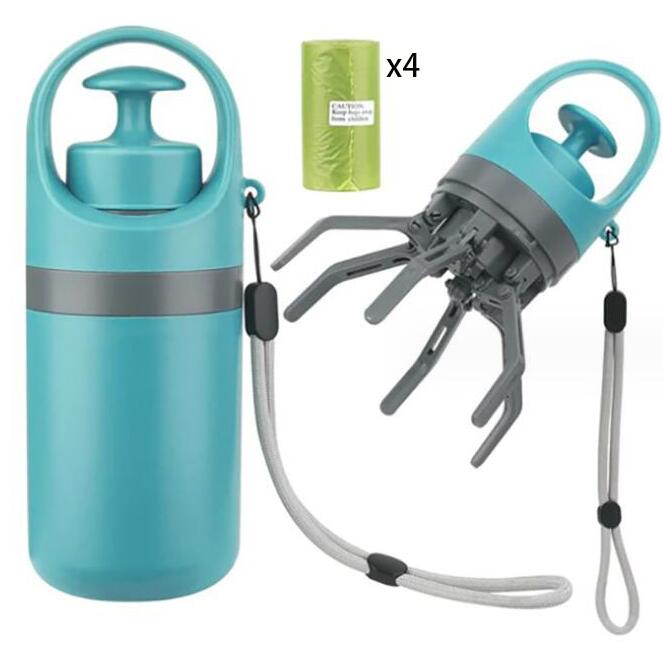 Portable Lightweight Dog Pooper Scooper With Built-in Poop Bag Dispenser Eight-claw Shovel For Pet Toilet Picker Pet Products - Lucky Collection