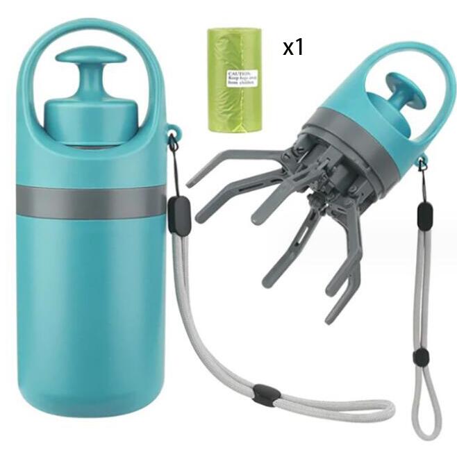 Portable Lightweight Dog Pooper Scooper With Built-in Poop Bag Dispenser Eight-claw Shovel For Pet Toilet Picker Pet Products - Lucky Collection