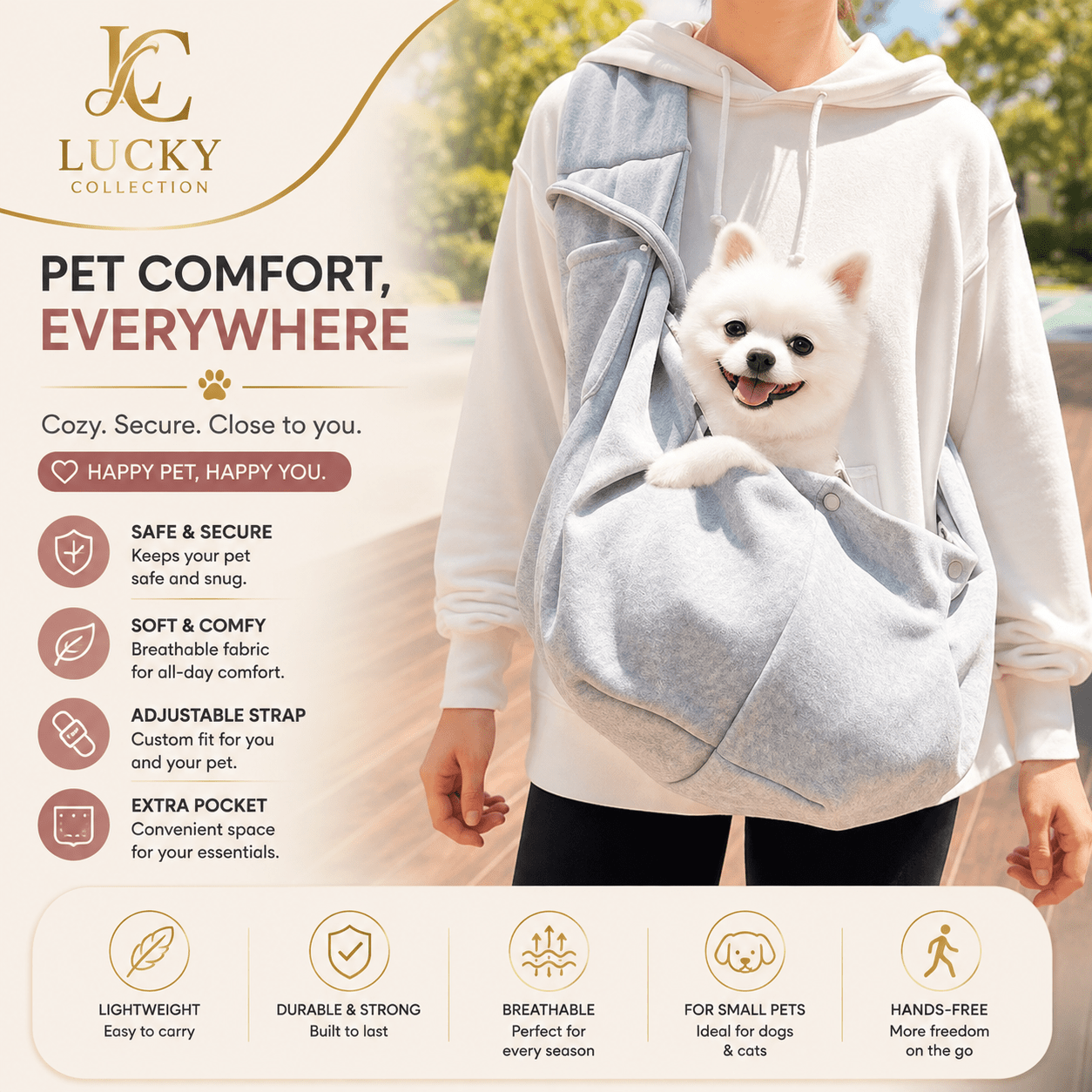 Portable Pet Carrier Bag - Lucky Collection