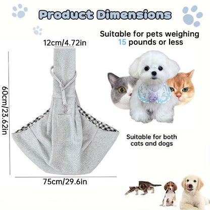Portable Pet Carrier Bag for Small Dogs & Cats up to 7.5kg - Lightweight Shoulder Bag for Travel, Hiking, and Outdoor Use - Lucky Collection