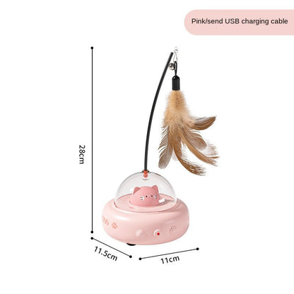 Smart Cat Toy Feather Teaser Stick Pet Toy - Lucky Collection