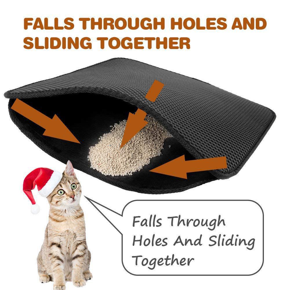 Waterproof Pet Cat Litter Mat EVA Double Layer Cat Litter Trapping Pet Litter Cat Mat Clean Pad Products - Lucky Collection