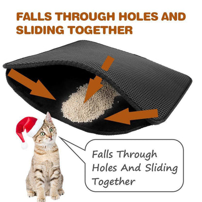Waterproof Pet Cat Litter Mat EVA Double Layer Cat Litter Trapping Pet Litter Cat Mat Clean Pad Products - Lucky Collection