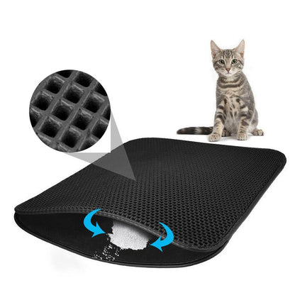 Waterproof Pet Cat Litter Mat EVA Double Layer Cat Litter Trapping Pet Litter Cat Mat Clean Pad Products - Lucky Collection
